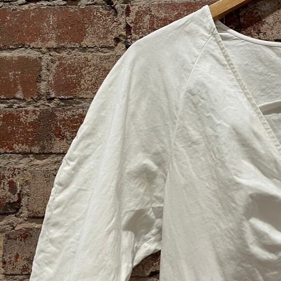 A.L.C. Aila White Long Puff Sleeve Linen Mini Dress Size 8 - Picture 5 of 8